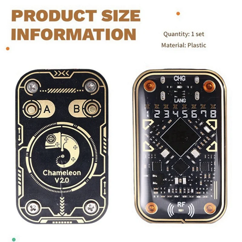 A92Z Chameleon V2.0 RFID Smart Chip Reader+ CUID Keychain Restart Smart Card Emulator IC ID Decode NFC Duplicator 125K 13.56M
A92Z Chameleon V2.0 RFID Smart Chip Reader+ CUID Keychain Restart Smart Card Emulator IC ID Decode NFC Duplicator 125K 13.56M