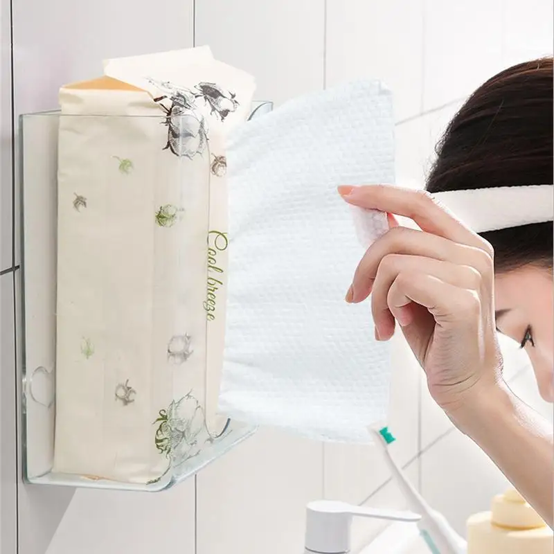 Wall Mounted Tissue Box Rectangular Wall Tissue Dispenser Holder Without Nails Wall Facial Tissue Box Napkin Holder 
Wall Mounted Tissue Box Rectangular Wall Tissue Dispenser Holder Without Nails Wall Facial Tissue Box Napkin Holder