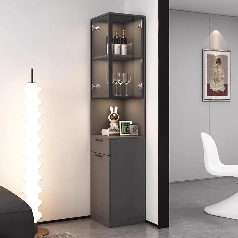 Black Corner Cabinet Corner Shelf Living Room Wine Household Display Cabinet Wall Side Cabinet Floor Lock
Black Corner Cabinet Corner Shelf Living Room Wine Household Display Cabinet Wall Side Cabinet Floor Lock