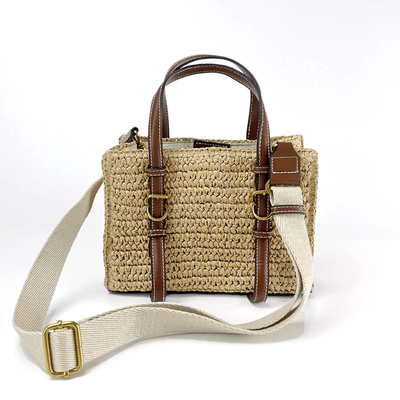 Summer Straw Shoulderbag Brand Handwoven Handbag Highquality Leather Metal Lock Decorate Crossbody Square Versatile Totebag New
Summer Straw Shoulderbag Brand Handwoven Handbag Highquality Leather Metal Lock Decorate Crossbody Square Versatile Totebag New