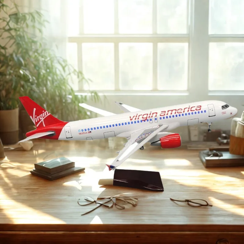 47cm Scale A320 Virgin America Airways Resin Children toys Diecast Airplane Kit With Lights & Base For Aviation Enthusiasts Gift
47cm Scale A320 Virgin America Airways Resin Children toys Diecast Airplane Kit With Lights & Base For Aviation Enthusiasts Gift