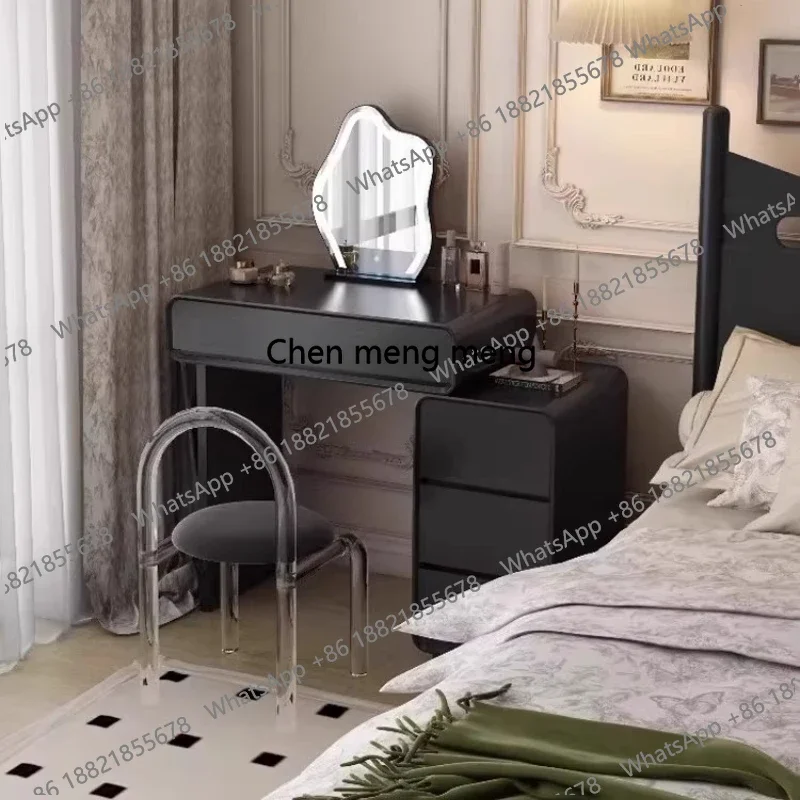 Luxury Retro Vanity Desk Mirror Storage Space Corner Lounges Vanity Desk Drawers Black Bedside Coiffeuse Furniture For Home
Luxury Retro Vanity Desk Mirror Storage Space Corner Lounges Vanity Desk Drawers Black Bedside Coiffeuse Furniture For Home