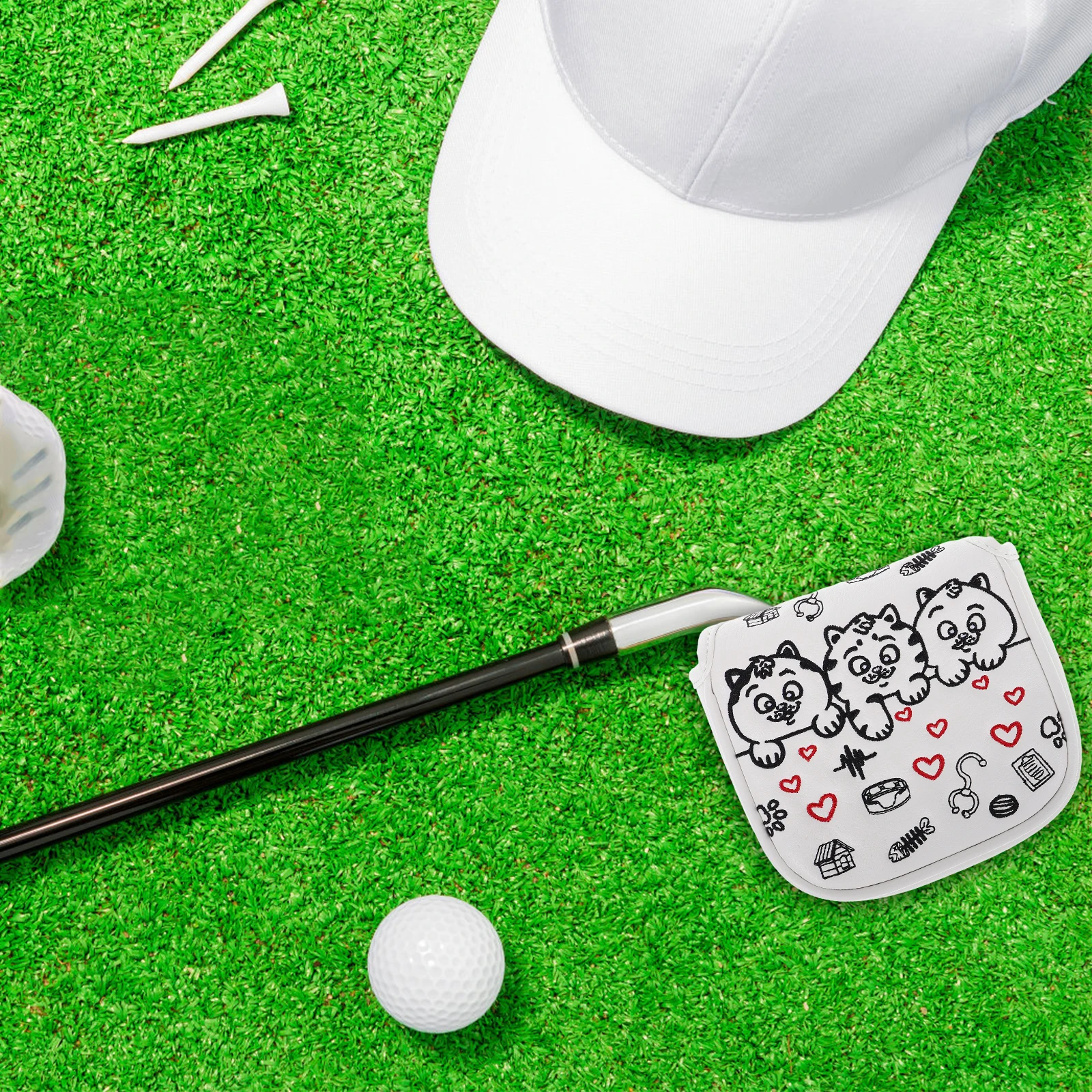 Cute Cat Design Putter Cover Mallet Putter Headcover Universal Fit Durable Pu Sponge Crystal Protection Club Accessories
Cute Cat Design Putter Cover Mallet Putter Headcover Universal Fit Durable Pu Sponge Crystal Protection Club Accessories