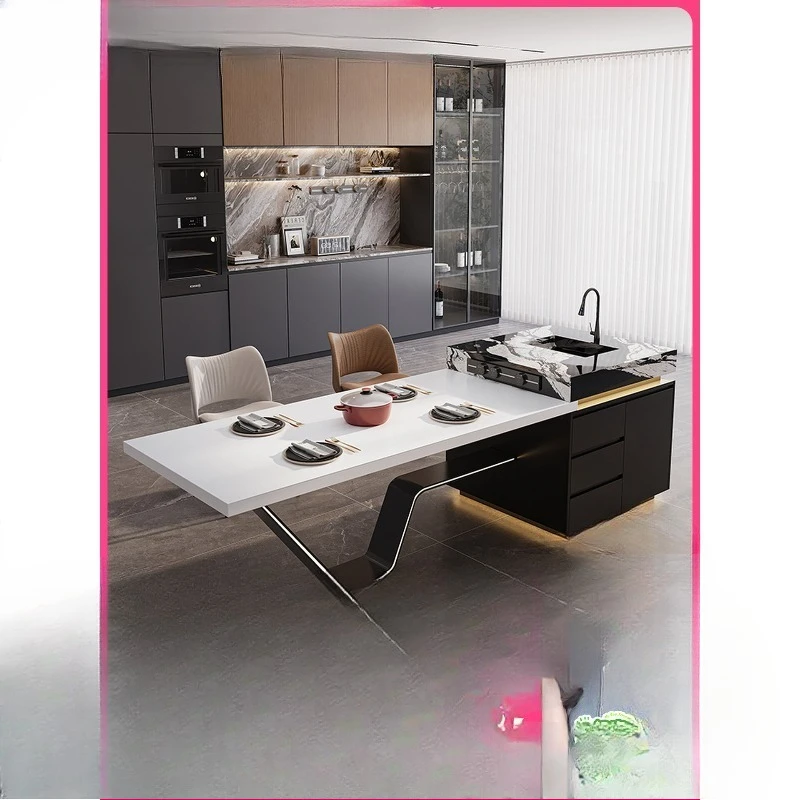Italian light luxury rock slab island table dining table with sink guide
Italian light luxury rock slab island table dining table with sink guide