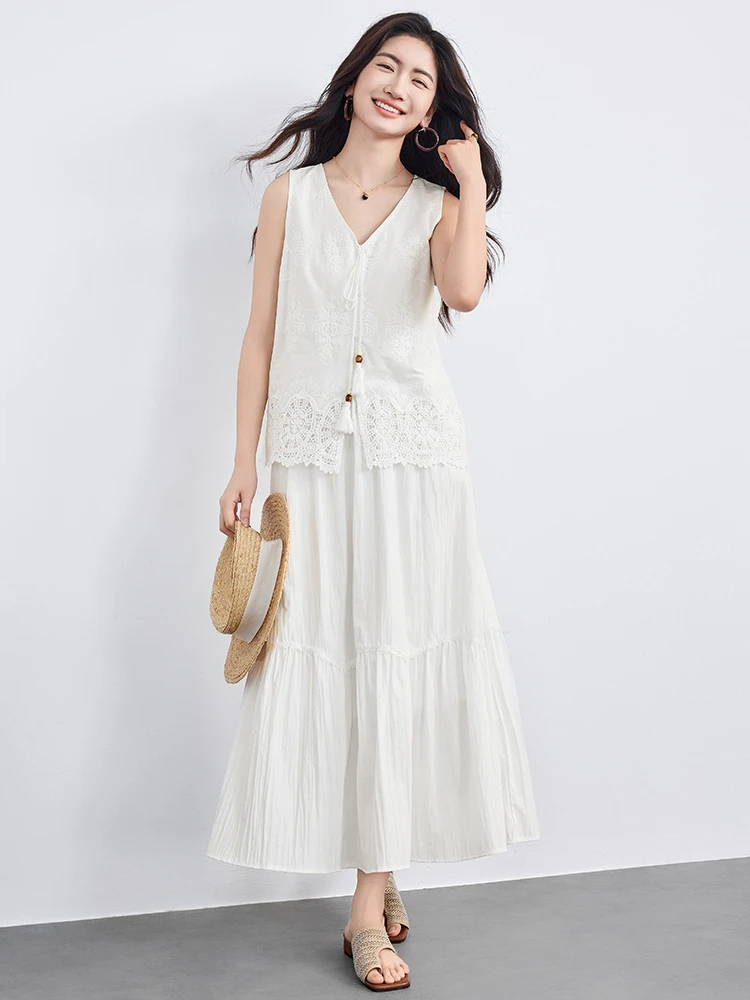 SENTUBILA Two Piece Set Women Outfit 2025 Matching Set New Products Beaded Fringe Strap Summer Women's Suit With Skirt W52ZA2367
SENTUBILA Two Piece Set Women Outfit 2025 Matching Set New Products Beaded Fringe Strap Summer Women's Suit With Skirt W52ZA2367
