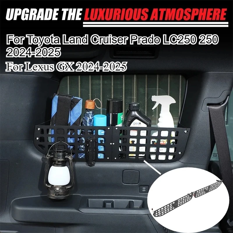 For Toyota Prado 250 LC250 Lexus GX 2024 2025 Car Trunk Side Window Storage Fence Carbon Steel+Aluminum Alloy Car Accessories
For Toyota Prado 250 LC250 Lexus GX 2024 2025 Car Trunk Side Window Storage Fence Carbon Steel+Aluminum Alloy Car Accessories