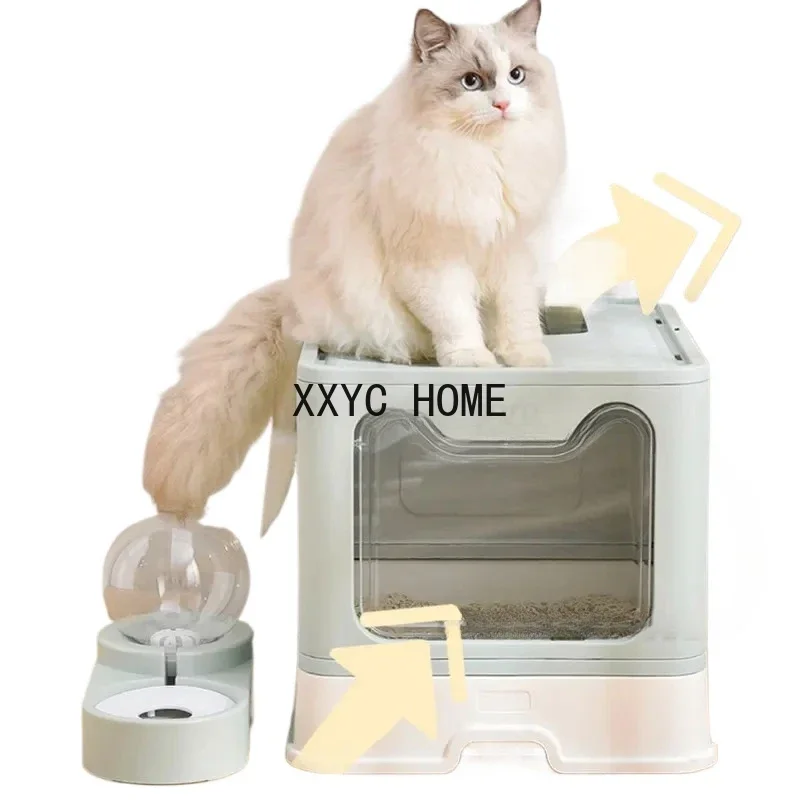 Foldable Cat Bedpans Fully Enclosed Litter Box Toilet Splash-proof Cat Drawer Tray Kitten Deodorant Plastic Sandbox Pet Cat
Foldable Cat Bedpans Fully Enclosed Litter Box Toilet Splash-proof Cat Drawer Tray Kitten Deodorant Plastic Sandbox Pet Cat