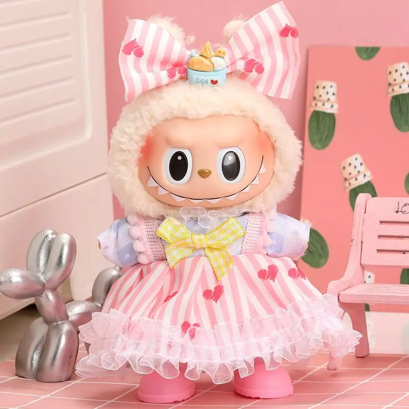 Popular 17CM one two three generation macaron labubu doll clothes blind box with doll sitting party labubu clothes
Popular 17CM one two three generation macaron labubu doll clothes blind box with doll sitting party labubu clothes