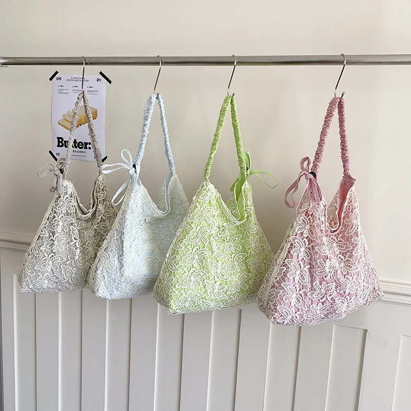 Sweet Floral Lace Women's Shoulder Bags Hollow Crochet Large Capacity Underarm Tote Bag Bow Casual Daily Shopping Beach Handbag
Sweet Floral Lace Women's Shoulder Bags Hollow Crochet Large Capacity Underarm Tote Bag Bow Casual Daily Shopping Beach Handbag