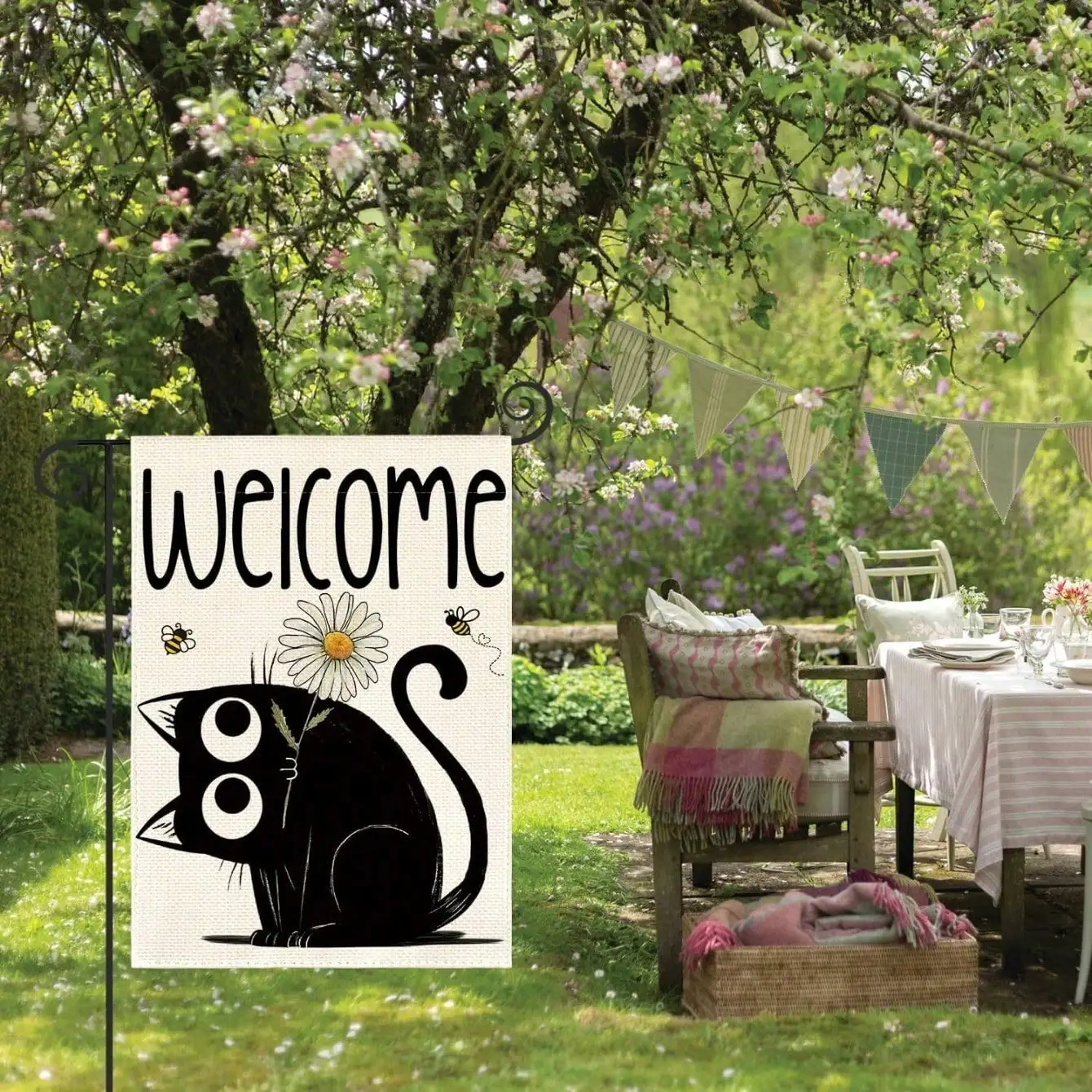 Spring Summer Double Sided 12x18 Inch Black Cat Daisy Welcome Floral Pet Lover No Pole
Spring Summer Double Sided 12x18 Inch Black Cat Daisy Welcome Floral Pet Lover No Pole