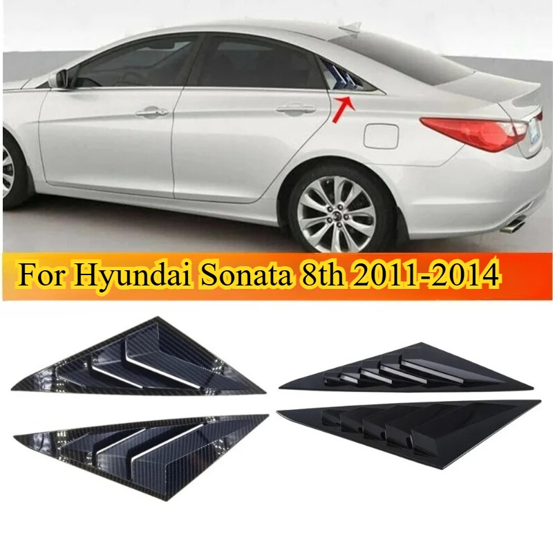 NONGSHI for Hyundai Sonata 2011 2012 2013 2014 ABS Car Rear Side Vent Window Scoop Louver Cover Trim Carbon/Gloss Black
NONGSHI for Hyundai Sonata 2011 2012 2013 2014 ABS Car Rear Side Vent Window Scoop Louver Cover Trim Carbon/Gloss Black