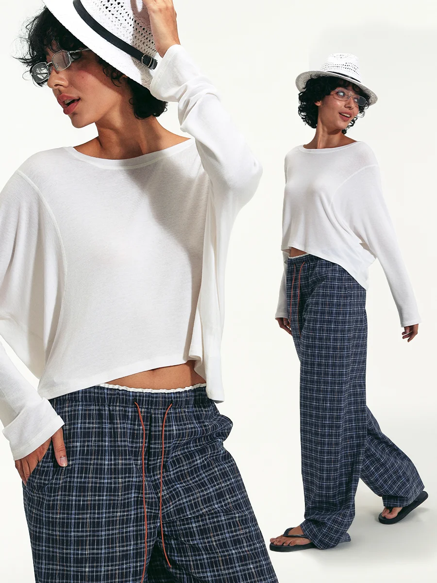 Loose Fit Wool Silk Batwing Sve Asymmetrical Hem Top Women's Spring Summer Casual Sle round Ne ort Length
Loose Fit Wool Silk Batwing Sve Asymmetrical Hem Top Women's Spring Summer Casual Sle round Ne ort Length