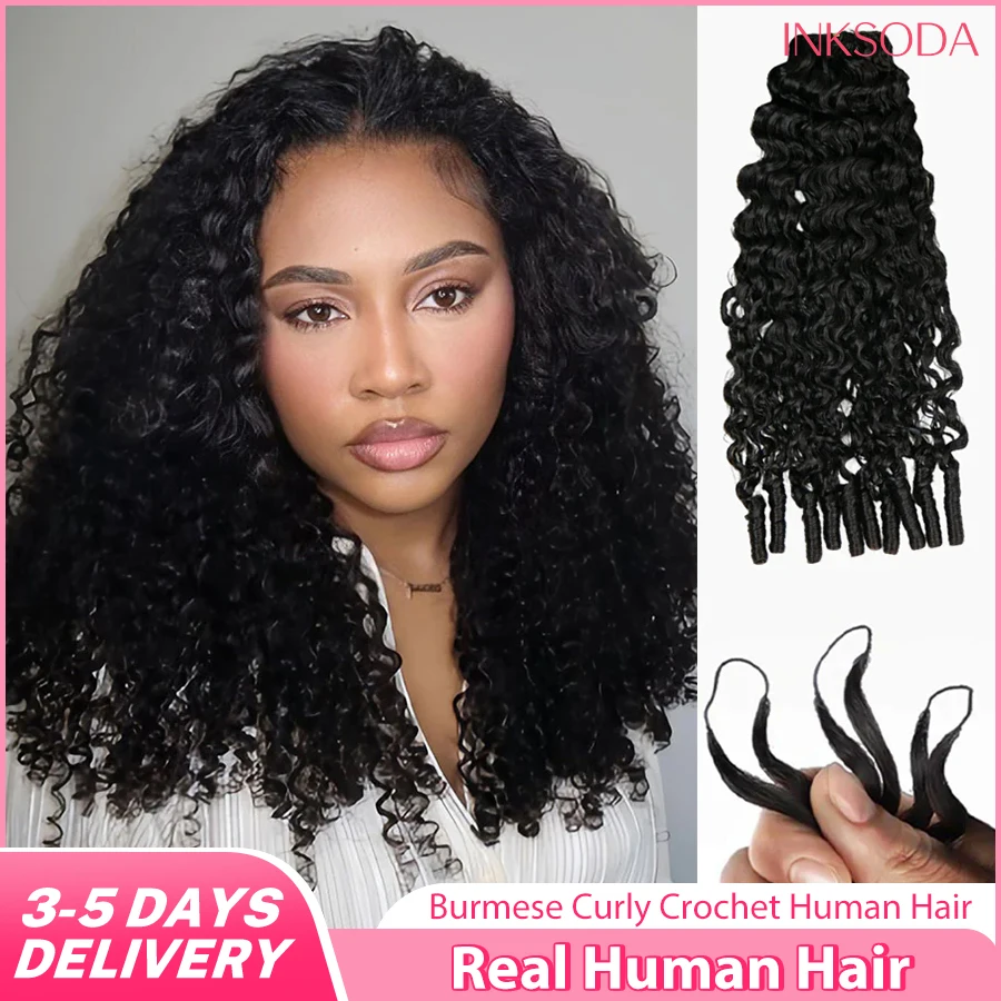 Burmese Curly Feather Crochet Human Hair Extensions Pre Looped For Braiding Kinky Curly Pre Separated Knotless Hair For Women
Burmese Curly Feather Crochet Human Hair Extensions Pre Looped For Braiding Kinky Curly Pre Separated Knotless Hair For Women