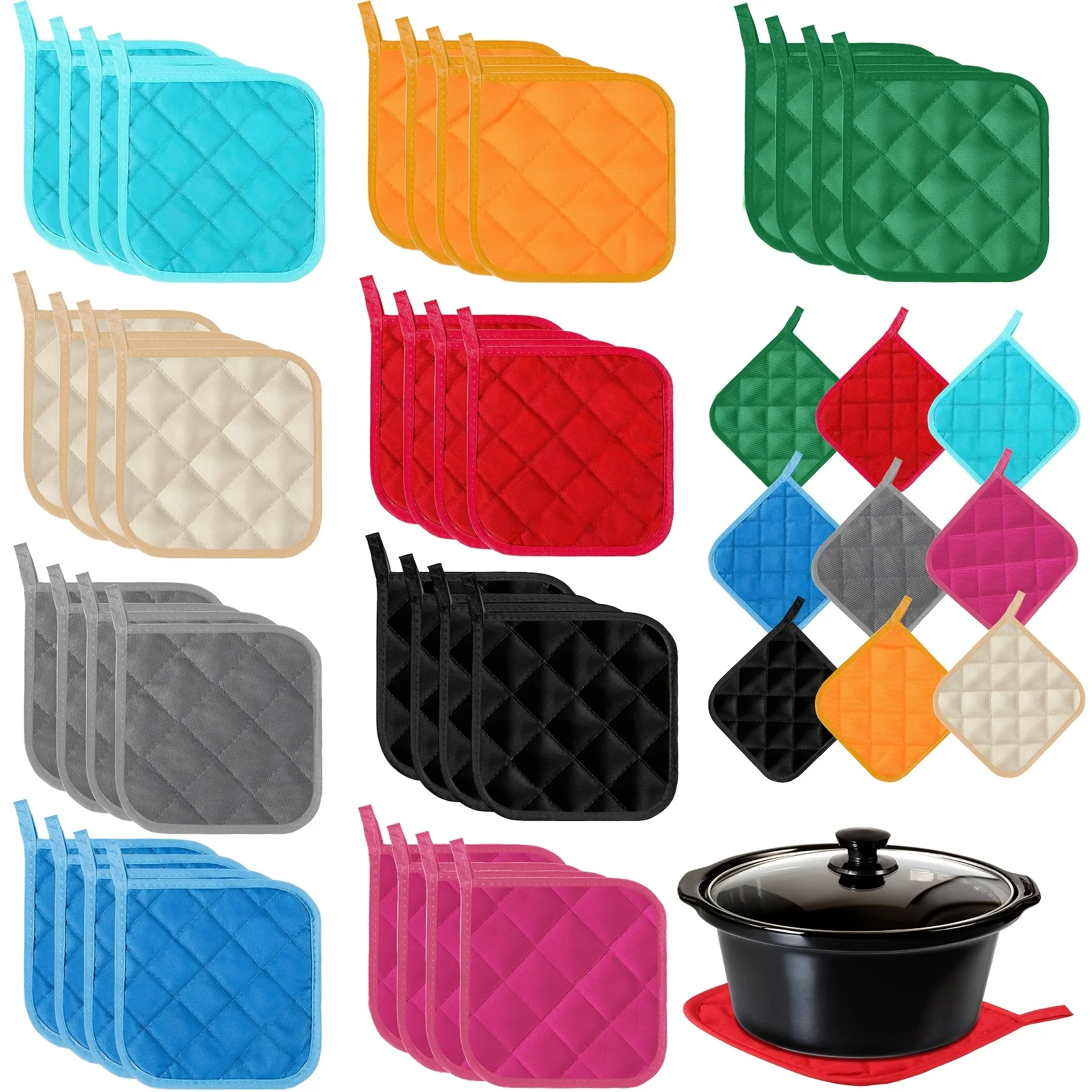 36pcs Pot Holders for Kitchen Potholders for Kitchens Oven Pot Holders Cotton Hot Pads Graduation Gifts Bulk Pot Holders
36pcs Pot Holders for Kitchen Potholders for Kitchens Oven Pot Holders Cotton Hot Pads Graduation Gifts Bulk Pot Holders