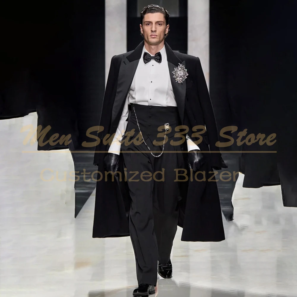 Luxury Loose Fit Men's Trench Coat Suits Elegant Double Breasted Peak Lapel High Quality Male Clothing 2 Piece Jacket Pants Set
Luxury Loose Fit Men's Trench Coat Suits Elegant Double Breasted Peak Lapel High Quality Male Clothing 2 Piece Jacket Pants Set