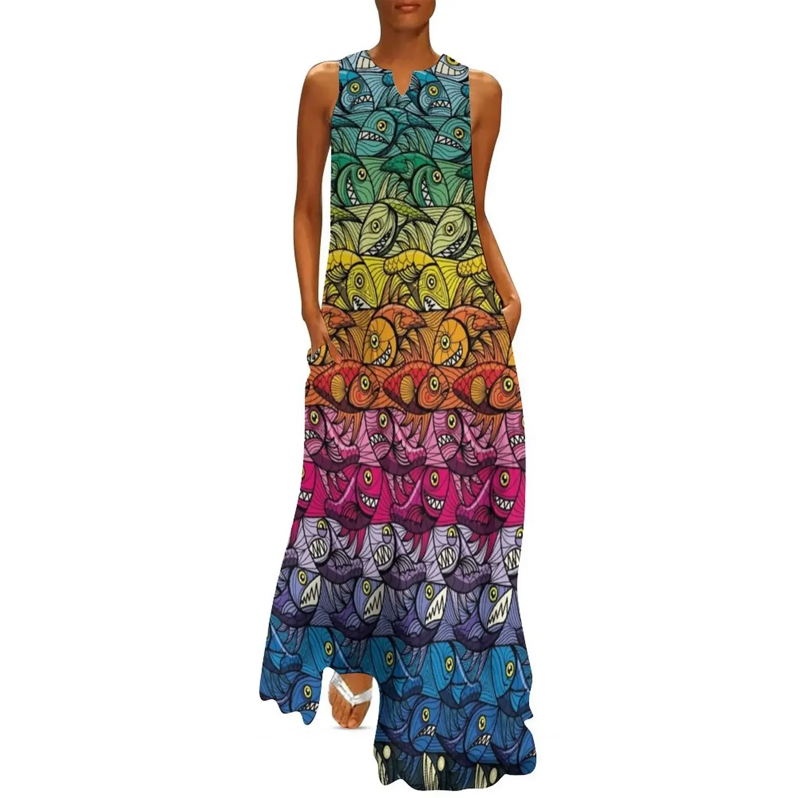 Escher Fish pattern Long Dress evening dress women womans clothing Women dresses summer Dress
Escher Fish pattern Long Dress evening dress women womans clothing Women dresses summer Dress