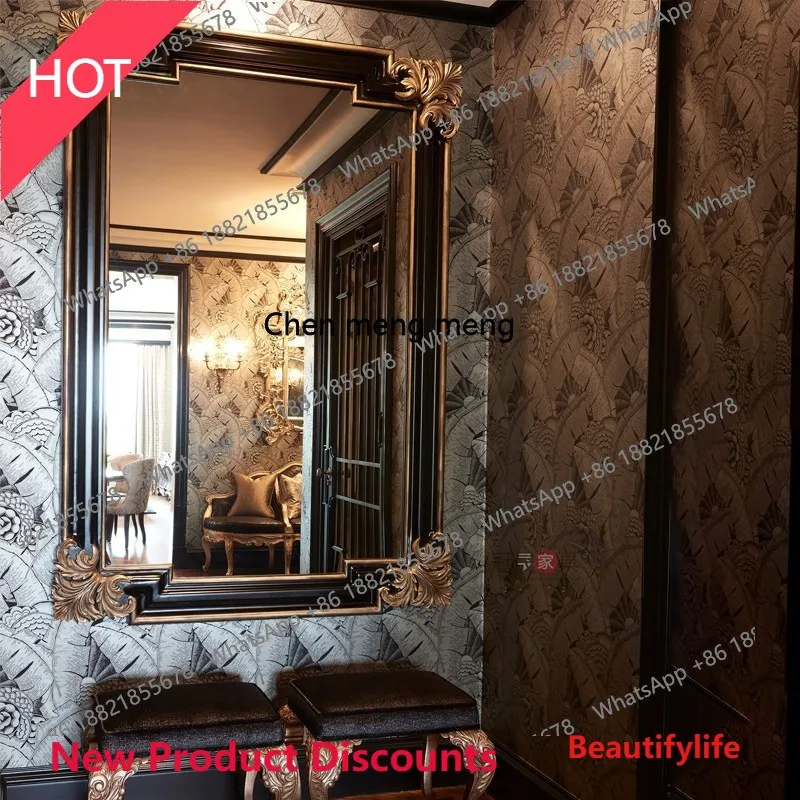 American retro European carved porch decorative mirror wall hanging household bedroom French bathroom bathroom mirror
American retro European carved porch decorative mirror wall hanging household bedroom French bathroom bathroom mirror