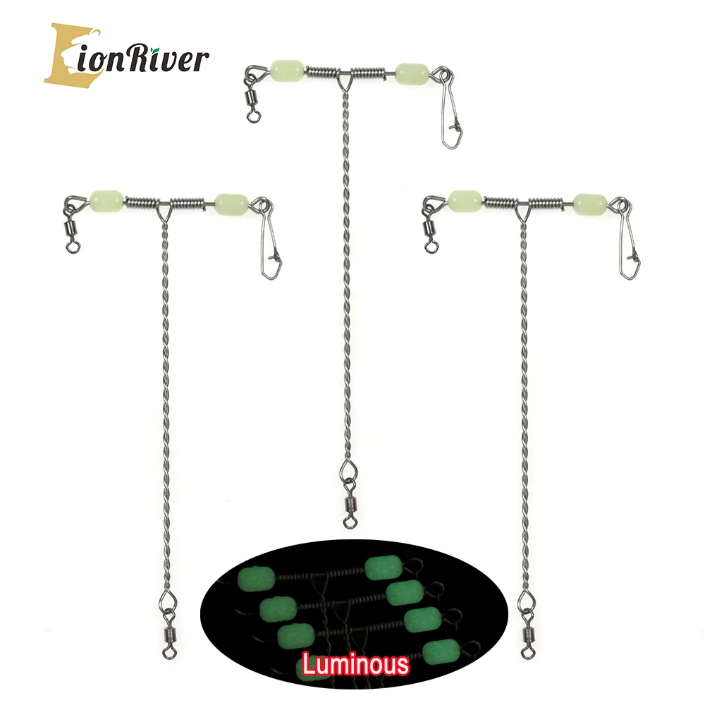 LIONRIVER 3 Way Cross line Rolling Swivel Luminous Bead Fishing Balance Ocean Rig Connector Saltwater Fishing Tackle Accessories
LIONRIVER 3 Way Cross line Rolling Swivel Luminous Bead Fishing Balance Ocean Rig Connector Saltwater Fishing Tackle Accessories