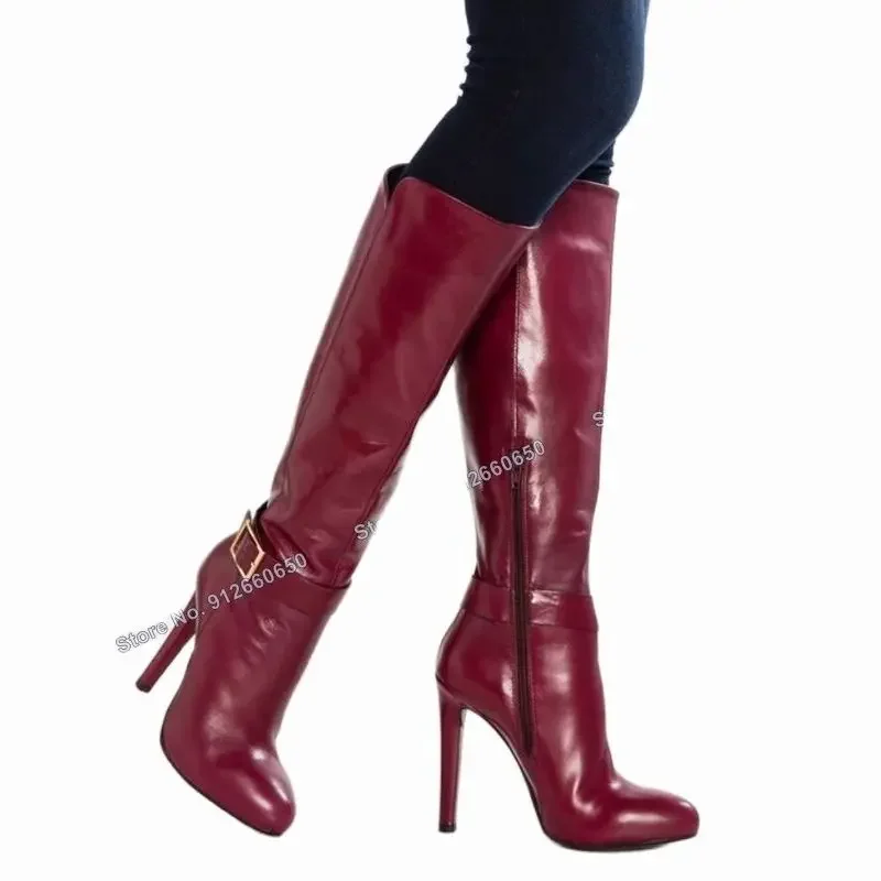 Moraima Snc Red Ankle Buckle Side Zipper Boots Knee High Shoes for Women Boots Sexy Stilettos High Heels Runway Zapatillas Mujer
Moraima Snc Red Ankle Buckle Side Zipper Boots Knee High Shoes for Women Boots Sexy Stilettos High Heels Runway Zapatillas Mujer