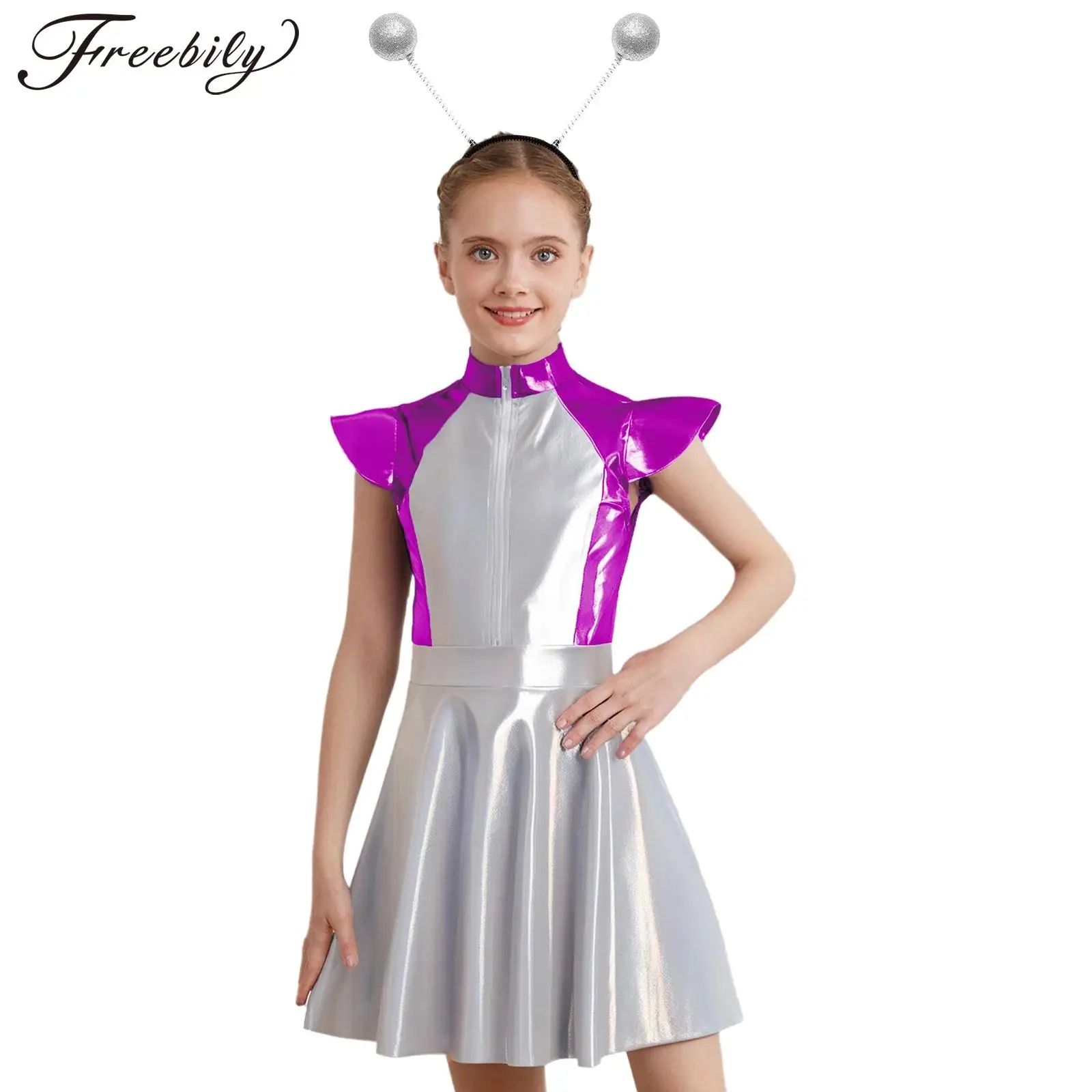 Girls Outer Space Role Play Cutie Costume with Hair Hoop Fancy Dress Cosplay Alien Costume Set Halloween Carnival Outfit
Girls Outer Space Role Play Cutie Costume with Hair Hoop Fancy Dress Cosplay Alien Costume Set Halloween Carnival Outfit
