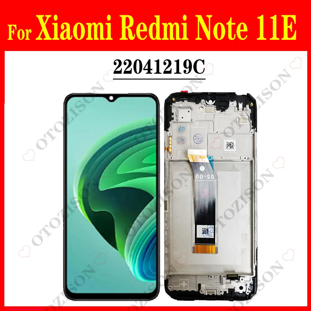 ЖК-дисплей 6,58 дюйма с рамкой для Xiaomi Redmi Note 11E, ЖК-дисплей 22041219C, сенсорная панель, дигитайзер в сборе, запасные части
ЖК-дисплей 6,58 дюйма с рамкой для Xiaomi Redmi Note 11E, ЖК-дисплей 22041219C, сенсорная панель, дигитайзер в сборе, запасные части