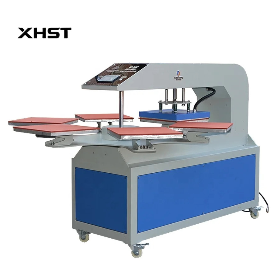 Upgrade 6-Pallet Pneumatic Rotary Automatic Operation Dress Heat Press Machine New Condition for Garments Shirts Dye Sublimation
Upgrade 6-Pallet Pneumatic Rotary Automatic Operation Dress Heat Press Machine New Condition for Garments Shirts Dye Sublimation