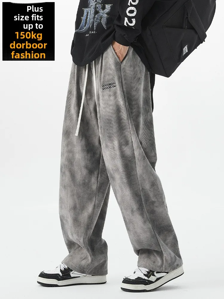 Повседневные брюки больших размеров, мужские модные городские брюки, осень-зима, широкие прямые свободные спортивные длинные брюки с манжетами
Повседневные брюки больших размеров, мужские модные городские брюки, осень-зима, широкие прямые свободные спортивные длинные брюки с манжетами