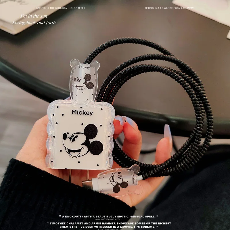 Charger Cable Protector Cover for IPhone 18W 20W Charging Head Cartoon Mickey Minnie Soft Shell Line Winder Protection Sleeve
Charger Cable Protector Cover for IPhone 18W 20W Charging Head Cartoon Mickey Minnie Soft Shell Line Winder Protection Sleeve