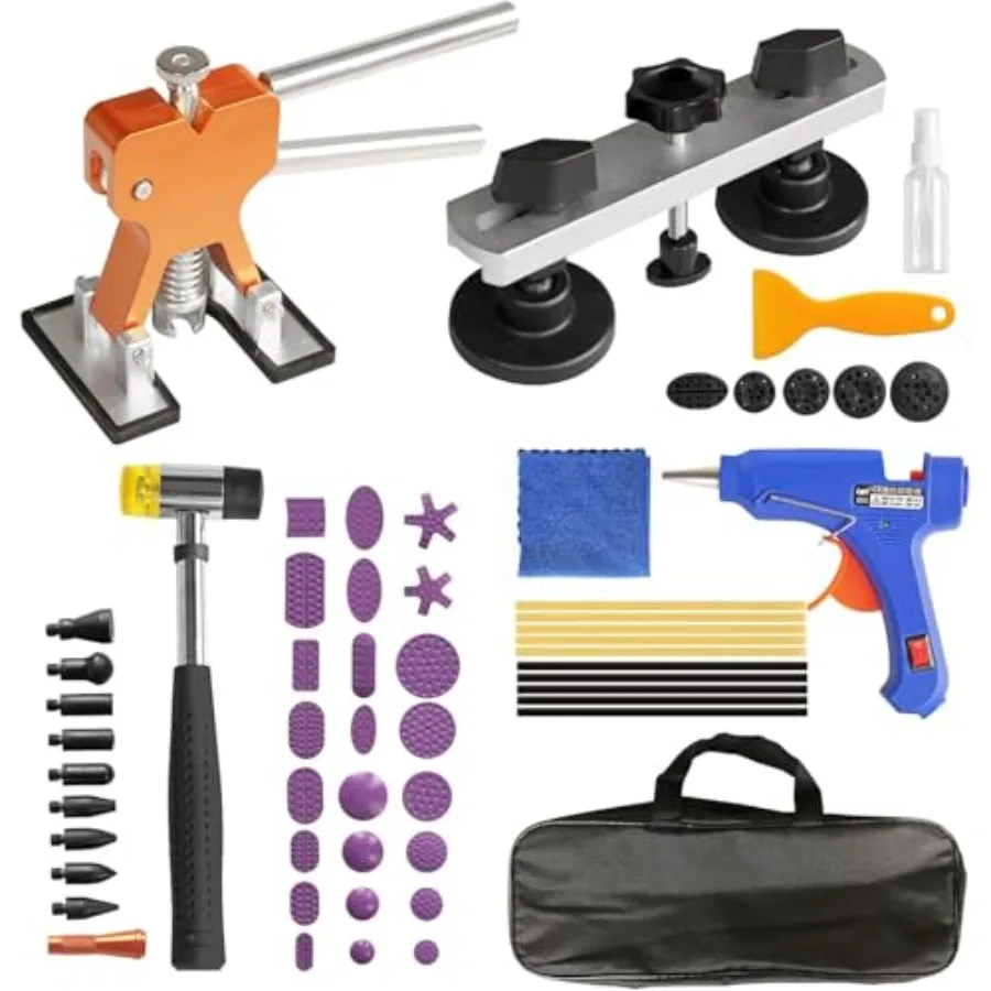 ATRWH056R-2 56 Piece Dent Removal Kit for Car: Paintless Dent Repair Tool with Adjustable Golden Lifter + Bridge Indentation Pu
ATRWH056R-2 56 Piece Dent Removal Kit for Car: Paintless Dent Repair Tool with Adjustable Golden Lifter + Bridge Indentation Pu