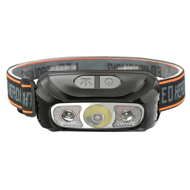 Powerful Headlamp LED Sensor Strong Light Headlamp Mini USB Rechargeable Flashlight Head Light Portable Camping Search Light
