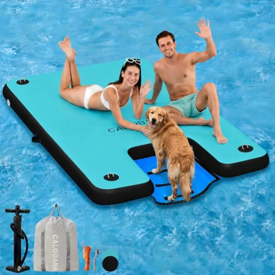 Inflatable Floating Dock with Dog Ramp, Inflatable Island Floats with Boat Ramp for Adults Pets, Heavy Duty Lake Dog Floats Raf
Inflatable Floating Dock with Dog Ramp, Inflatable Island Floats with Boat Ramp for Adults Pets, Heavy Duty Lake Dog Floats Raf
