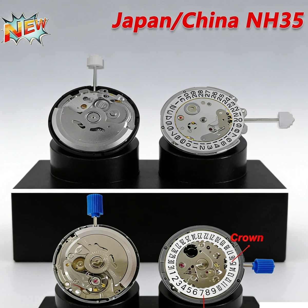 Механизм NH35, оригинальный японский/китайский, может заменить механизм NH35, дата на 3-й часовой отметке, календарь, высокая точность, автоматический механический механизм NH35A.
Механизм NH35, оригинальный японский/китайский, может заменить механизм NH35, дата на 3-й часовой отметке, календарь, высокая точность, автоматический механический механизм NH35A.