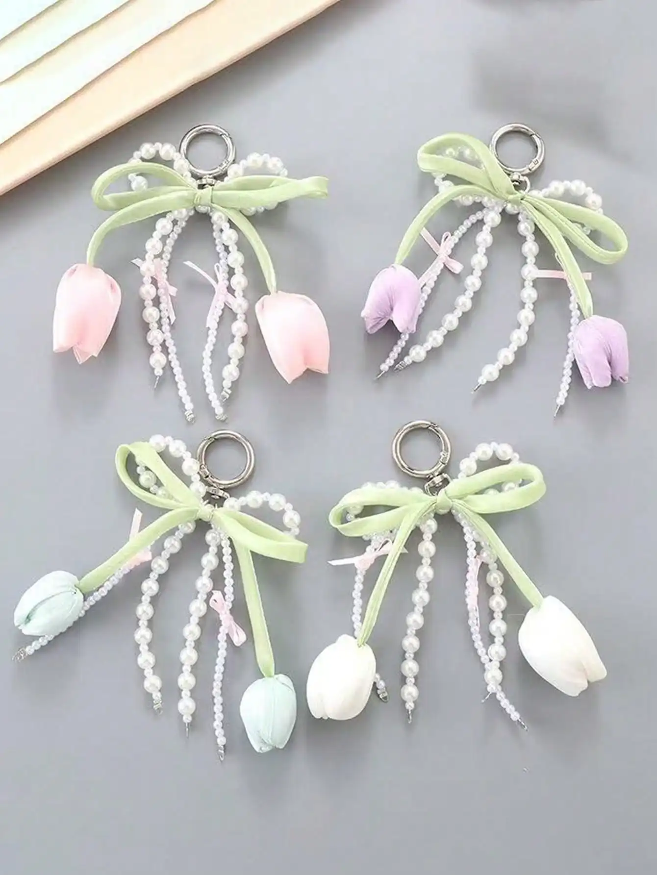1. Elegant Tulip Flower Bow Pearl Pendant, Faux Pearl Keychain, Cute Faux Pearl Beaded Bracelet Keychain, Retro Charm Wallet Bag Backpack Car Hanging Decor, Suitable For Women And Girls, Ribbon Pearl Pendant, Gift For Friends, Relatives, Loved Ones
1. Elegant Tulip Flower Bow Pearl Pendant, Faux Pearl Keychain, Cute Faux Pearl Beaded Bracelet Keychain, Retro Charm Wallet Bag Backpack Car Hanging Decor, Suitable For Women And Girls, Ribbon Pearl Pendant, Gift For Friends, Relatives, Loved Ones