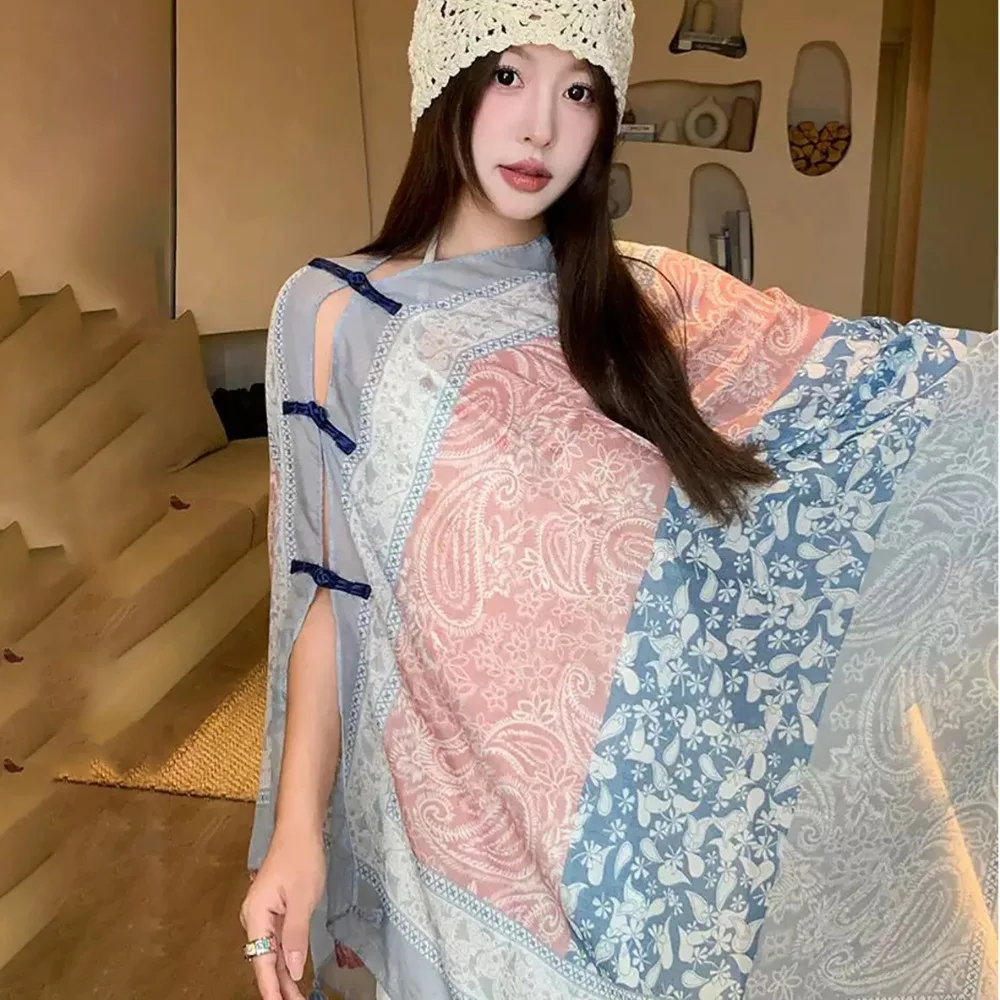 Fashion Multicolor Sunscreen Shawls Dual-Use Design Long Style Dual-Use Scarves Seaside Holiday Beachwear Long Scarves Seaside
Fashion Multicolor Sunscreen Shawls Dual-Use Design Long Style Dual-Use Scarves Seaside Holiday Beachwear Long Scarves Seaside