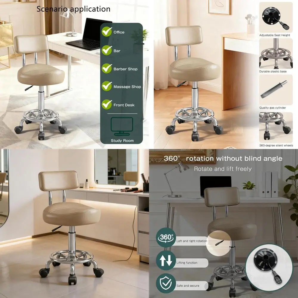 Ergonomic PU Leather Swivel Chair with Lumbar Support and Adjustable Height for Home Office, Bedroom - Khaki
Ergonomic PU Leather Swivel Chair with Lumbar Support and Adjustable Height for Home Office, Bedroom - Khaki