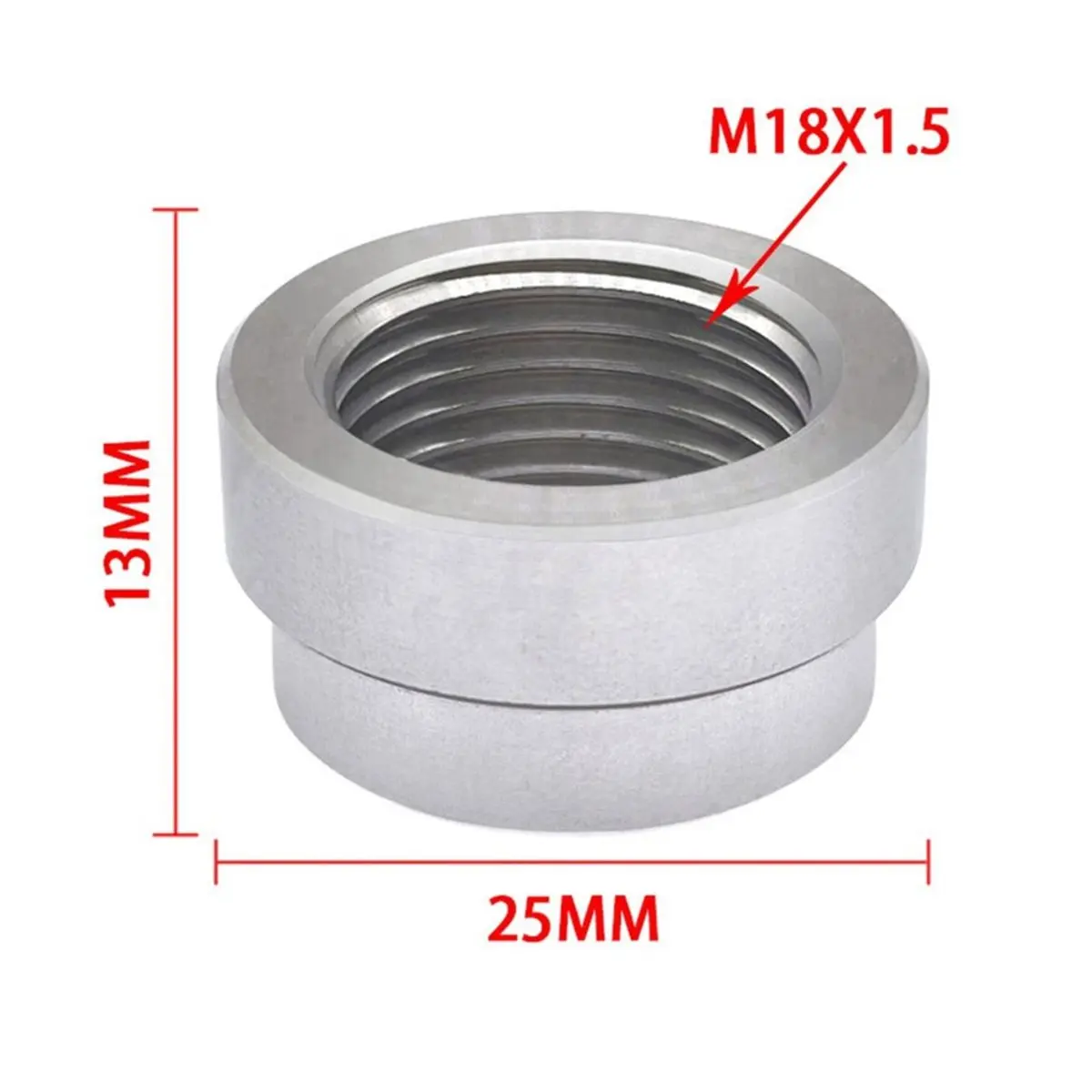 12 Pcs O2 Sensor Bung, 304 Stainless Steel M18x1.5 O2 Bung Weld in, Oxygen Sensor Bung Stepped Style
12 Pcs O2 Sensor Bung, 304 Stainless Steel M18x1.5 O2 Bung Weld in, Oxygen Sensor Bung Stepped Style