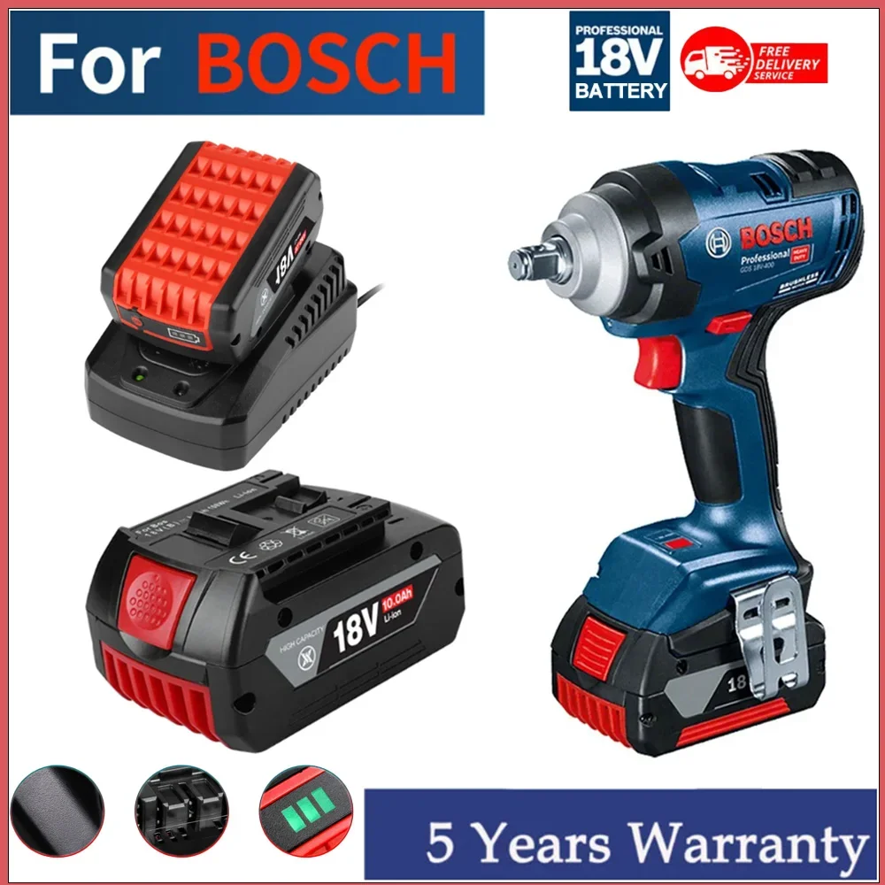 18V 10AH Lithium Battery for Bosch Professional Tools, Compatible with GBA GSR GSB BAT609 BAT618, Fuel Indicator
18V 10AH Lithium Battery for Bosch Professional Tools, Compatible with GBA GSR GSB BAT609 BAT618, Fuel Indicator