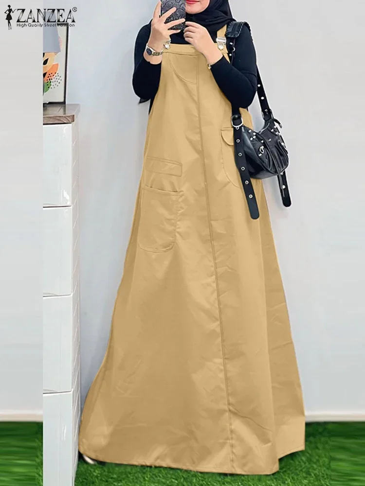 Stylish Summer Overalls Dress ZANZEA Muslim Abaya Robe Femme Sleeveless Maxi Long Dresses Casual Kaftan Ramadan IsIamic Clothing
Stylish Summer Overalls Dress ZANZEA Muslim Abaya Robe Femme Sleeveless Maxi Long Dresses Casual Kaftan Ramadan IsIamic Clothing