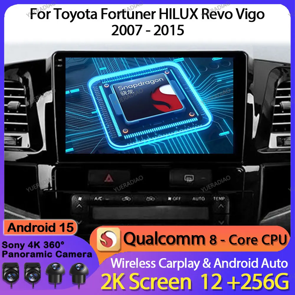 Автомобильный радиоприемник Android 15 для Toyota Fortuner HILUX Revo Vigo 2007-2015 Мультимедийный стерео видеоплеер GPS NAVI 4G WIFI Qualcomm BT
Автомобильный радиоприемник Android 15 для Toyota Fortuner HILUX Revo Vigo 2007-2015 Мультимедийный стерео видеоплеер GPS NAVI 4G WIFI Qualcomm BT