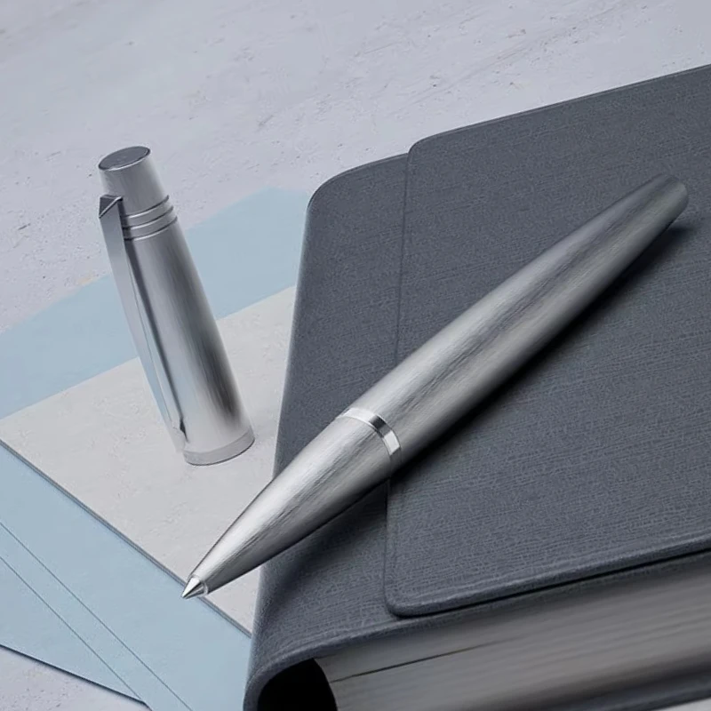 DAMI Luxurys Metal Brushed Rollerball Pen Silver 0.5mm Black Refill Ball Pen Stationery with Clip Smooth Writing Office Gift Pen
DAMI Luxurys Metal Brushed Rollerball Pen Silver 0.5mm Black Refill Ball Pen Stationery with Clip Smooth Writing Office Gift Pen