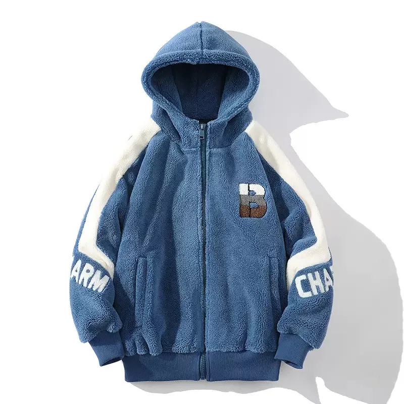 Зимняя новая модная трендовая утолщенная теплая куртка из овечьей кожи для мужчин, повседневная свободная спортивная куртка большого размера, высококачественная куртка с капюшоном
Зимняя новая модная трендовая утолщенная теплая куртка из овечьей кожи для мужчин, повседневная свободная спортивная куртка большого размера, высококачественная куртка с капюшоном