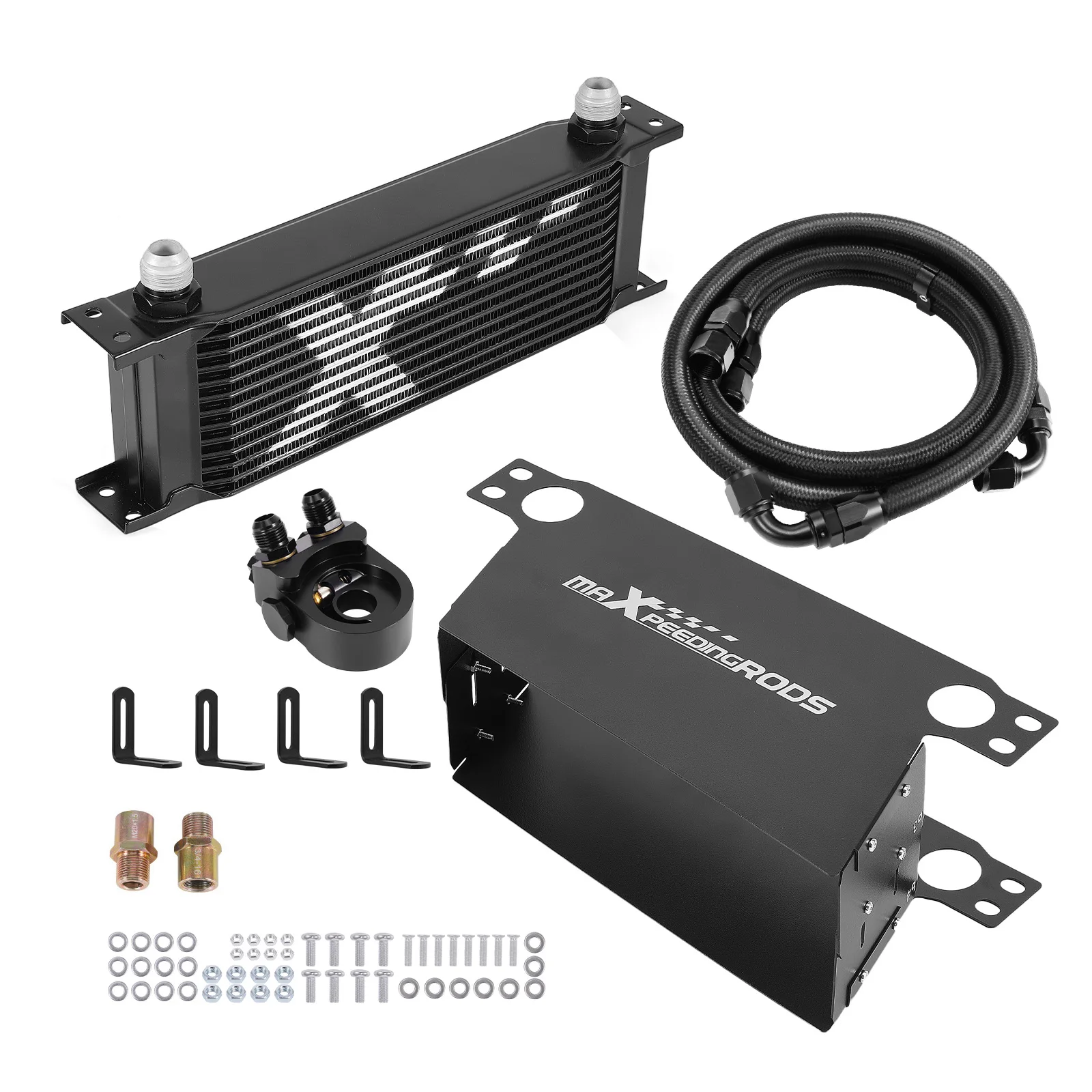 Universal Oil Cooler Kit 13 Row 10AN Black Aluminum Transmission Engine Cooler
Universal Oil Cooler Kit 13 Row 10AN Black Aluminum Transmission Engine Cooler