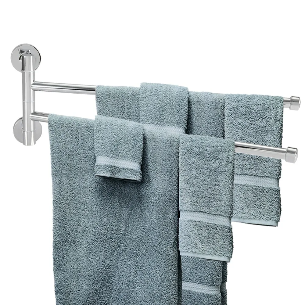 Practical Stainless Steel Towel Rack Silver Wall Mounted Towel Hanger Modern Swivel Towel Bar Home Hotel
Practical Stainless Steel Towel Rack Silver Wall Mounted Towel Hanger Modern Swivel Towel Bar Home Hotel