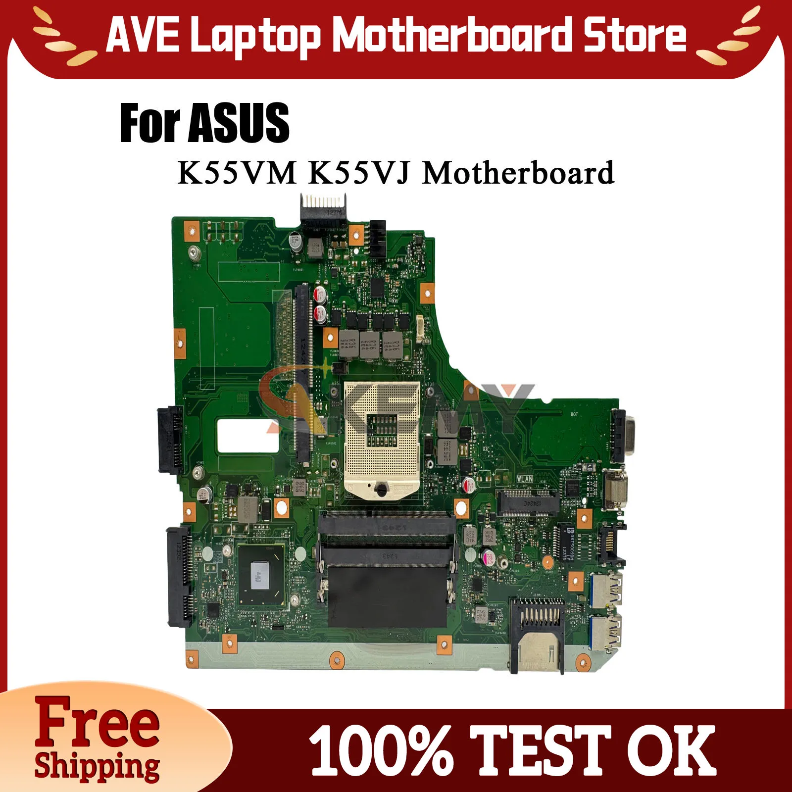 K55VM Laptop Motherboard For ASUS K55VD K55VM K55V K55VJ Notebook Mainboard This item is in stock 100% tests OK fast shipping
K55VM Laptop Motherboard For ASUS K55VD K55VM K55V K55VJ Notebook Mainboard This item is in stock 100% tests OK fast shipping