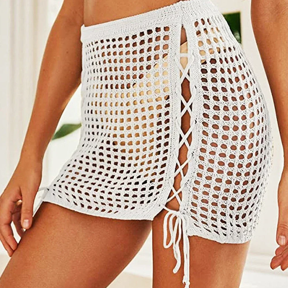 Summer Women Fishnet Bikini Cover Up Mini Skirt Ladies Swimwear Hollow Out Knitted Beach Cover-Ups Short Beach Skirts Cover-Ups
Summer Women Fishnet Bikini Cover Up Mini Skirt Ladies Swimwear Hollow Out Knitted Beach Cover-Ups Short Beach Skirts Cover-Ups