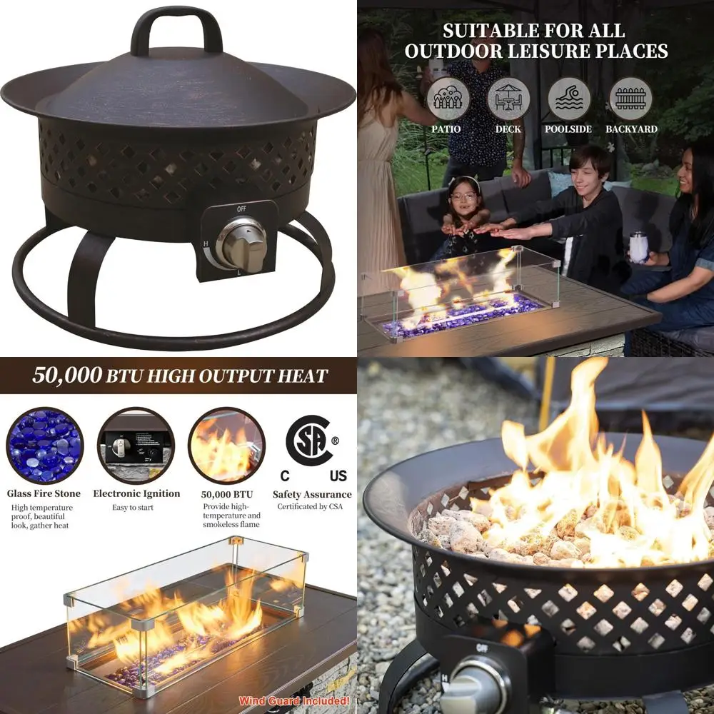 Portable Aurora Camping Stove by Bond Manufacturing, 54,000 BTU, Ideal for Backyard, Tailgating, Hunting, and Patio Use with Loc
Portable Aurora Camping Stove by Bond Manufacturing, 54,000 BTU, Ideal for Backyard, Tailgating, Hunting, and Patio Use with Loc