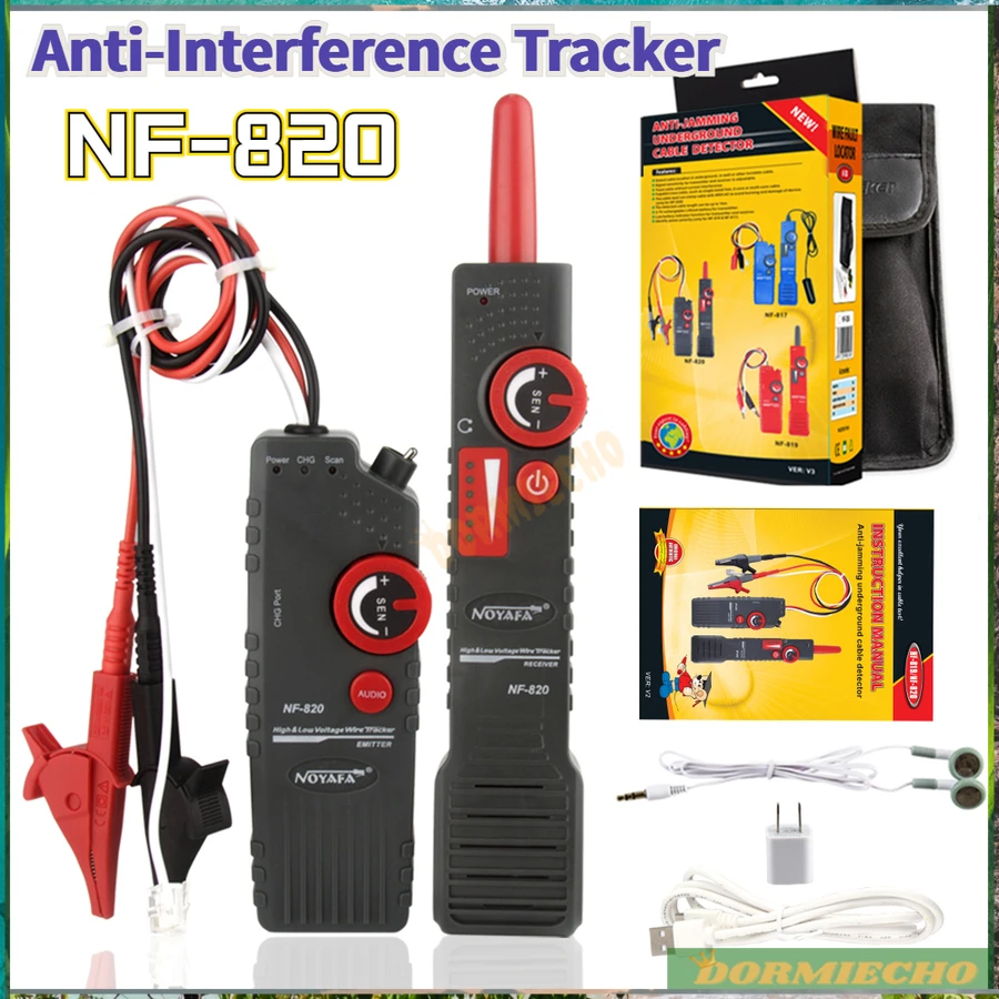 NF-820 Anti-Interference Wire Tracker for RJ45 RJ11 BNC Low Voltage Underground Cable Network Cable tester Cable Finder
NF-820 Anti-Interference Wire Tracker for RJ45 RJ11 BNC Low Voltage Underground Cable Network Cable tester Cable Finder