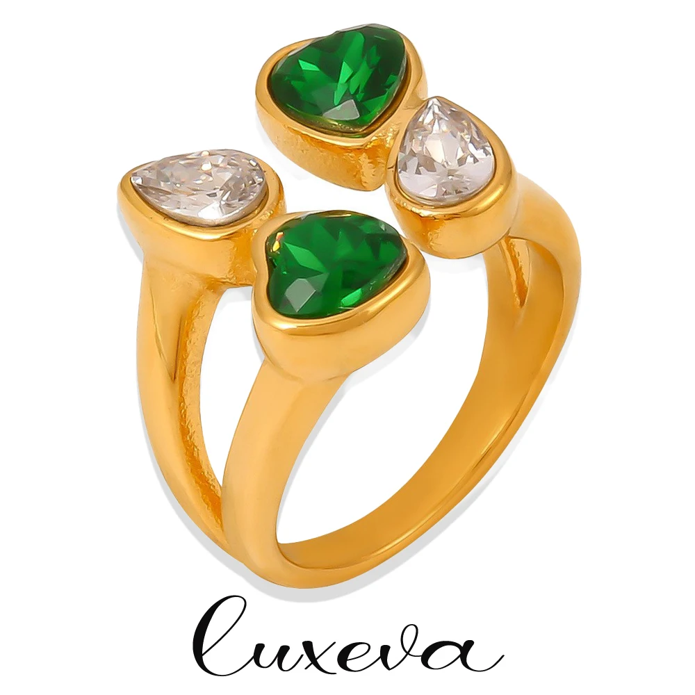 Retro Double-layer Heart-shaped Glass Stone Women's Ring Made Of Stainless Steel Promise Ring Cheap Romantic Jewelry Gift
Retro Double-layer Heart-shaped Glass Stone Women's Ring Made Of Stainless Steel Promise Ring Cheap Romantic Jewelry Gift