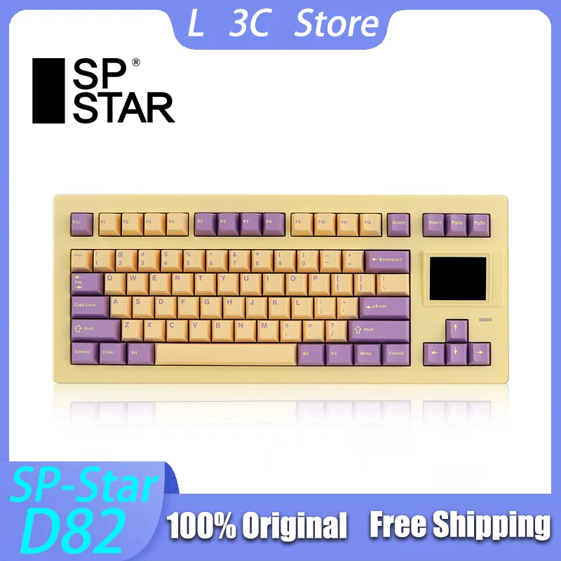 SP STAR D82 PRO Индивидуальная механическая клавиатура Трехрежимный беспроводной Bluetooth-экран Поддержка GIF Прокладка с горячей заменой HIFI 8000 мАч DIY
SP STAR D82 PRO Индивидуальная механическая клавиатура Трехрежимный беспроводной Bluetooth-экран Поддержка GIF Прокладка с горячей заменой HIFI 8000 мАч DIY