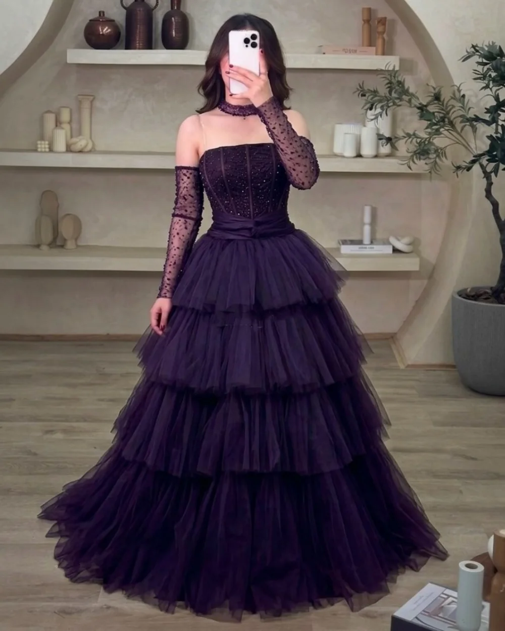 Customized High Quality Women Tulle Ruched Rhinestone A-Line Evening Dress Formal Strapless Half Sleeve Floor Lenght Party Gowns
Customized High Quality Women Tulle Ruched Rhinestone A-Line Evening Dress Formal Strapless Half Sleeve Floor Lenght Party Gowns